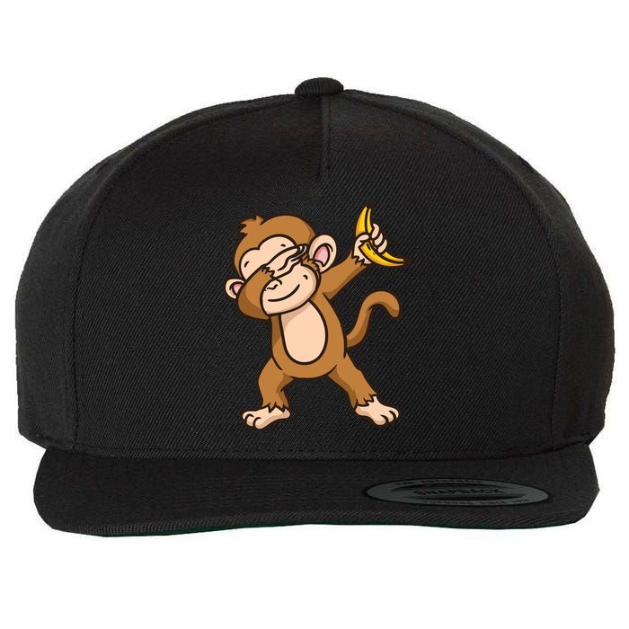 Monkey Dabbing Funny Wool Snapback Cap