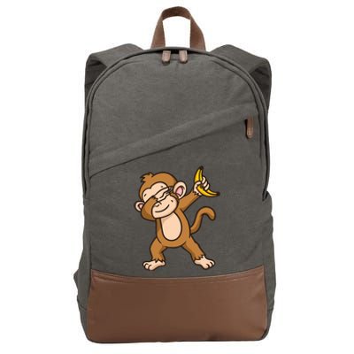 Monkey Dabbing Funny Cotton Canvas Backpack