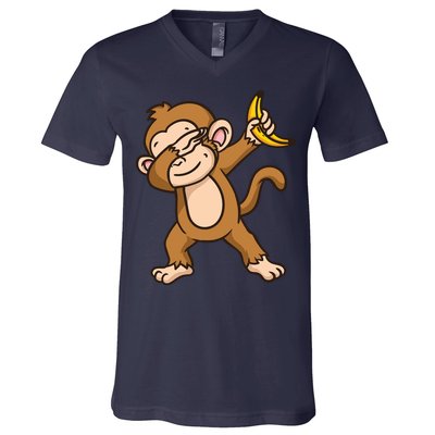 Monkey Dabbing Funny V-Neck T-Shirt