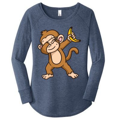 Monkey Dabbing Funny Women's Perfect Tri Tunic Long Sleeve Shirt