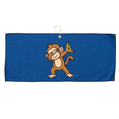 Monkey Dabbing Funny Large Microfiber Waffle Golf Towel