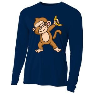 Monkey Dabbing Funny Cooling Performance Long Sleeve Crew