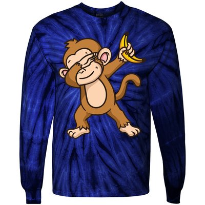 Monkey Dabbing Funny Tie-Dye Long Sleeve Shirt