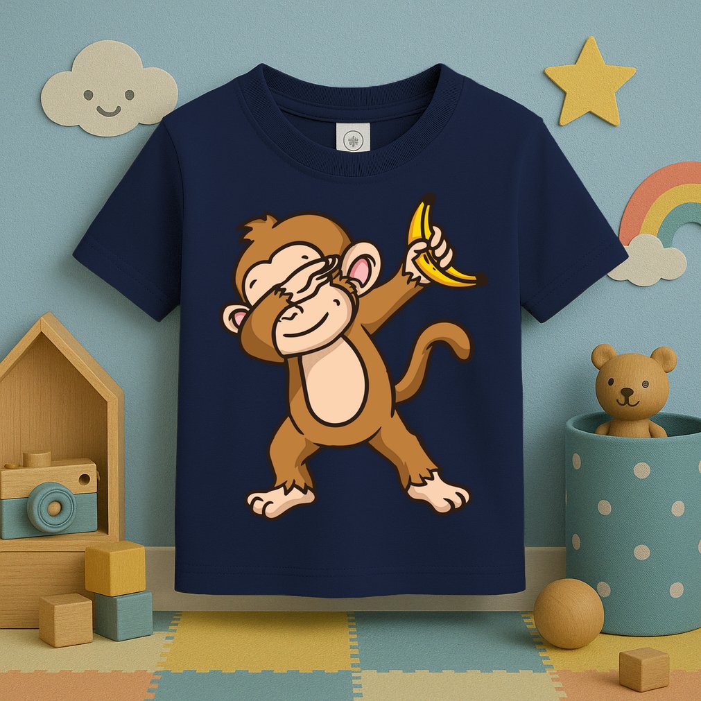 Monkey Dabbing Funny Toddler T-Shirt