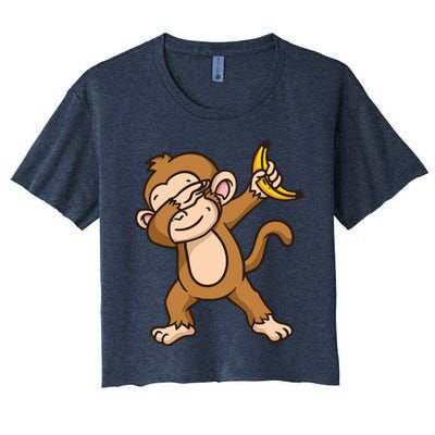 Monkey Dabbing Funny Crop Top