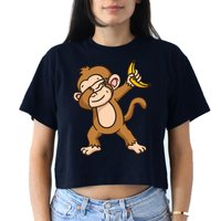 Monkey Dabbing Funny Crop Top