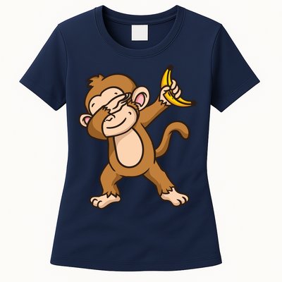 Monkey Dabbing Funny Womens T-Shirt