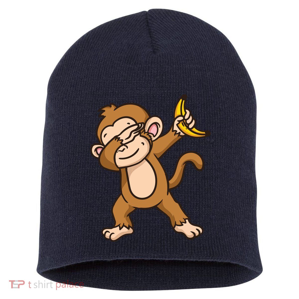 Monkey Dabbing Funny Short Acrylic Beanie