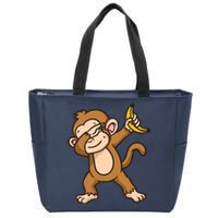 Monkey Dabbing Funny Zip Tote Bag