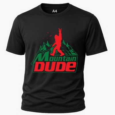 Mountain Dude Funny Bigfoot Sasquatch Hiking Cooling Performance Crew T-Shirt