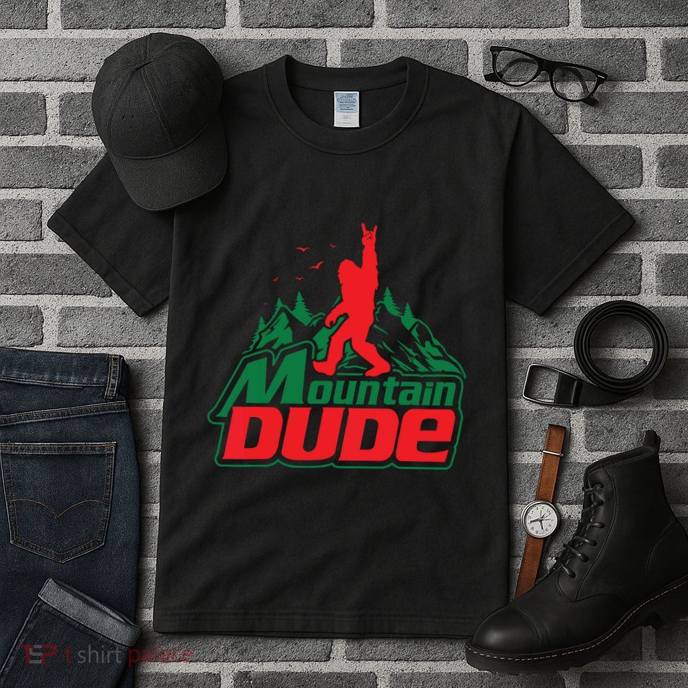 Mountain Dude Funny Bigfoot Sasquatch Hiking Tall T-Shirt
