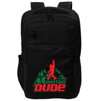 Mountain Dude Funny Bigfoot Sasquatch Hiking Impact Tech Backpack