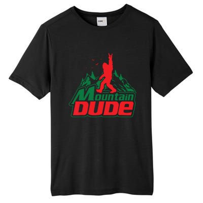 Mountain Dude Funny Bigfoot Sasquatch Hiking Tall Fusion ChromaSoft Performance T-Shirt