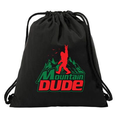 Mountain Dude Funny Bigfoot Sasquatch Hiking Drawstring Bag