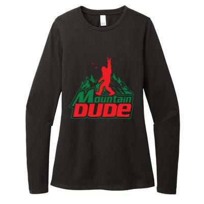 Mountain Dude Funny Bigfoot Sasquatch Hiking Womens CVC Long Sleeve Shirt