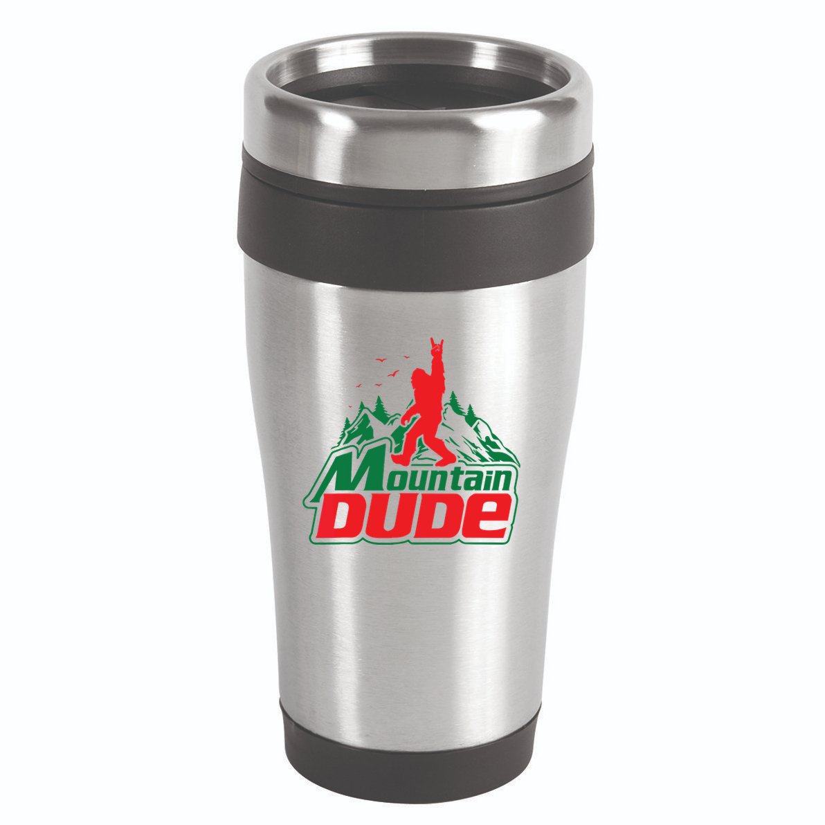 Mountain Dude Funny Bigfoot Sasquatch Hiking 16oz Travel Tumbler