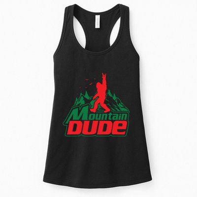Mountain Dude Funny Bigfoot Sasquatch Hiking Womens Tank Top