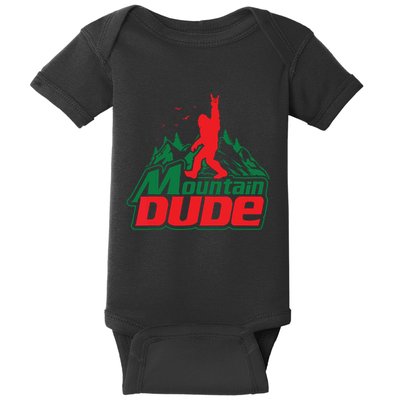 Mountain Dude Funny Bigfoot Sasquatch Hiking Baby Bodysuit