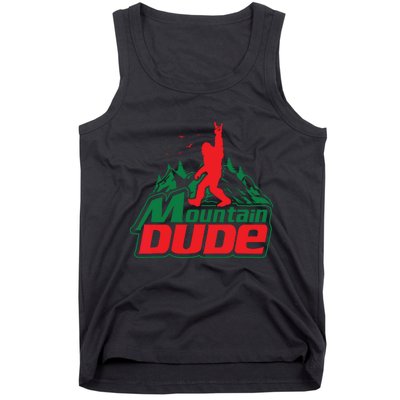 Mountain Dude Funny Bigfoot Sasquatch Hiking Tank Top