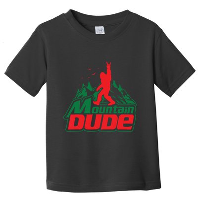 Mountain Dude Funny Bigfoot Sasquatch Hiking Toddler T-Shirt
