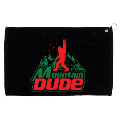 Mountain Dude Funny Bigfoot Sasquatch Hiking Grommeted Golf Towel
