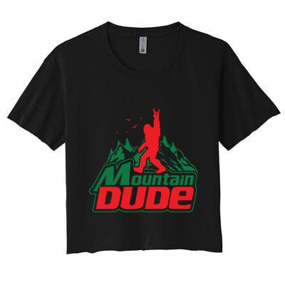 Mountain Dude Funny Bigfoot Sasquatch Hiking Crop Top