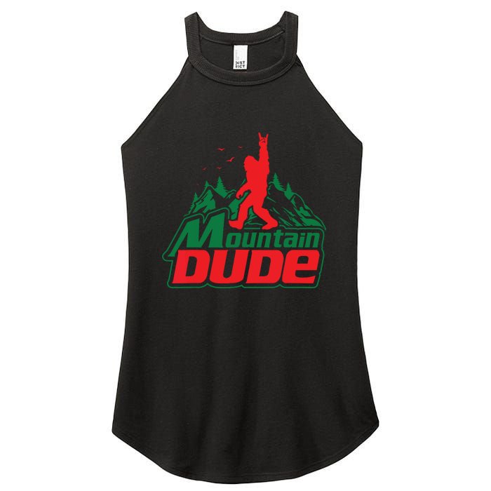 Mountain Dude Funny Bigfoot Sasquatch Hiking Women's Perfect Tri Rocker Tank