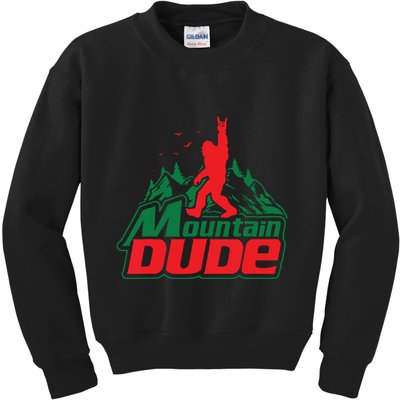 Mountain Dude Funny Bigfoot Sasquatch Hiking Kids Sweatshirt