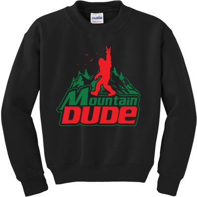 Mountain Dude Funny Bigfoot Sasquatch Hiking Kids Sweatshirt