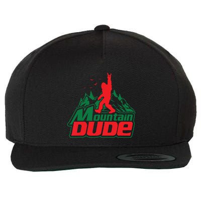 Mountain Dude Funny Bigfoot Sasquatch Hiking Wool Snapback Cap