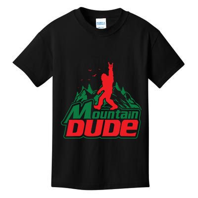 Mountain Dude Funny Bigfoot Sasquatch Hiking Kids T-Shirt
