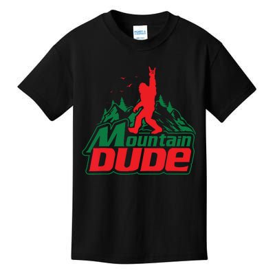 Mountain Dude Funny Bigfoot Sasquatch Hiking Kids T-Shirt