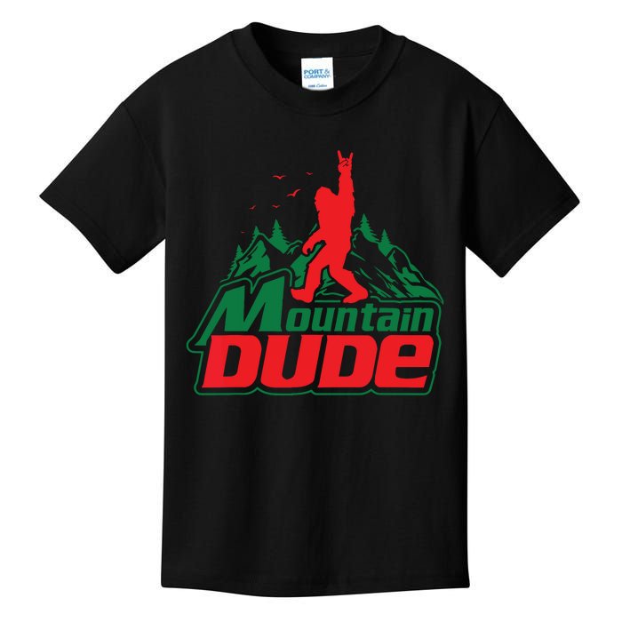 Mountain Dude Funny Bigfoot Sasquatch Hiking Kids T-Shirt