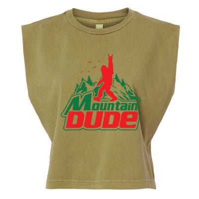 Mountain Dude Funny Bigfoot Sasquatch Hiking Garment-Dyed Women's Muscle Tee