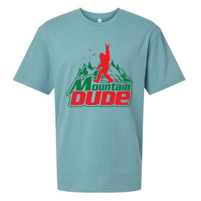 Mountain Dude Funny Bigfoot Sasquatch Hiking Sueded Cloud Jersey T-Shirt