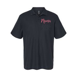 Mama Definition Funny Mom Christmas Mother's Day Softstyle Adult Sport Polo