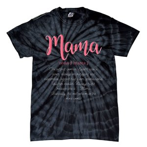 Mama Definition Funny Mom Christmas Mother's Day Tie-Dye T-Shirt