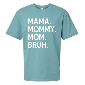 Mothers Day Funny Gift Mama Mommy Mom Bruh Gift Sueded Cloud Jersey T-Shirt