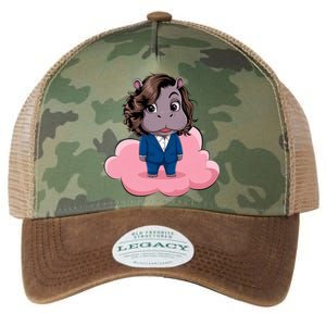 Moo Deng For Harris Kamala Harris Supporter Cute Funny Hippo Legacy Tie Dye Trucker Hat