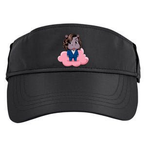 Moo Deng For Harris Kamala Harris Supporter Cute Funny Hippo Adult Drive Performance Visor