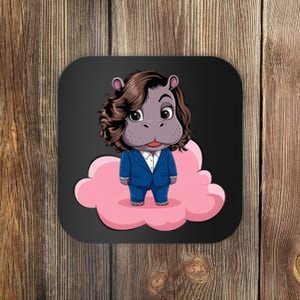 Moo Deng For Harris Kamala Harris Supporter Cute Funny Hippo Coaster