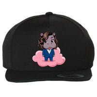 Moo Deng For Harris Kamala Harris Supporter Cute Funny Hippo Wool Snapback Cap