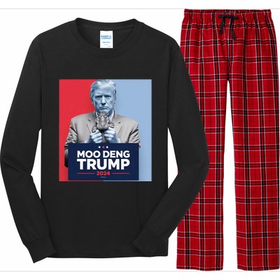 Moo Deng For Trump 2024 Long Sleeve Pajama Set