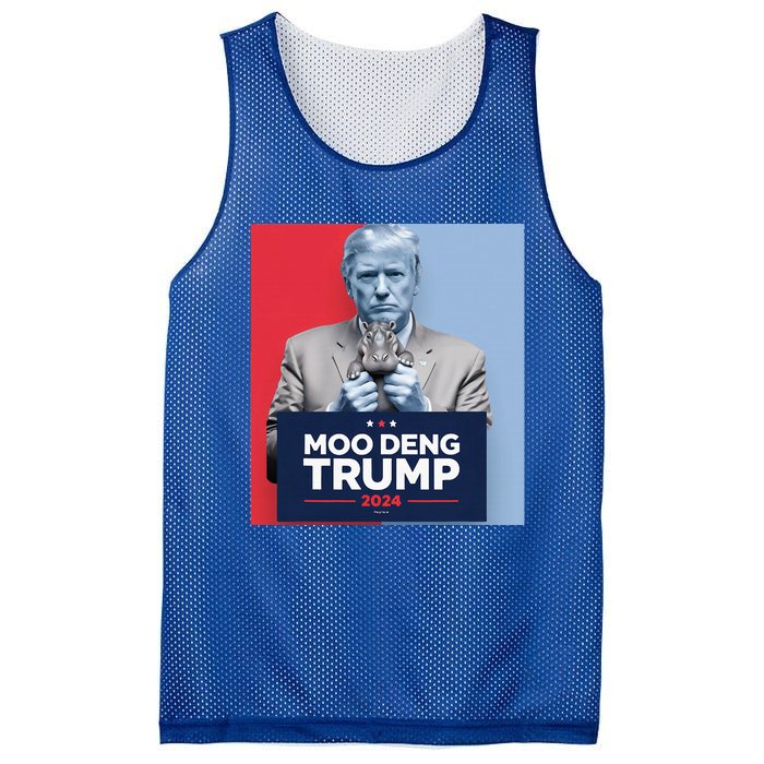 Moo Deng For Trump 2024 Mesh Reversible Basketball Jersey Tank