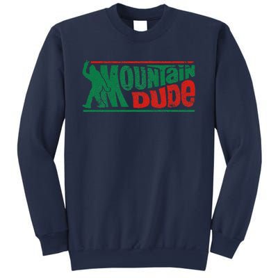 Mountain Dude Funny Bigfoot Sasquatch Rock On Hiking Vintage Sweatshirt