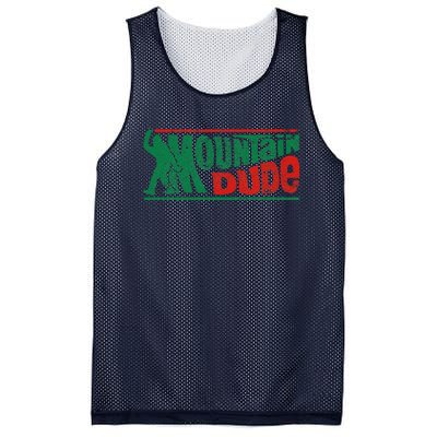 Mountain Dude Funny Bigfoot Sasquatch Rock On Hiking Vintage Mesh Reversible Basketball Jersey Tank