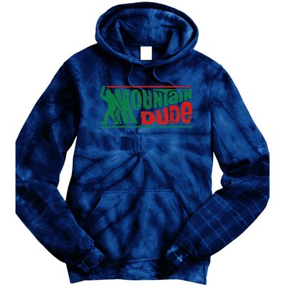 Mountain Dude Funny Bigfoot Sasquatch Rock On Hiking Vintage Tie Dye Hoodie