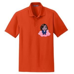 Moo Deng For Harris Kamala Harris Supporter Cute Funny Hippo Dry Zone Grid Polo