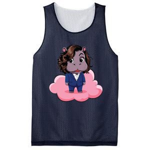 Moo Deng For Harris Kamala Harris Supporter Cute Funny Hippo Mesh Reversible Basketball Jersey Tank