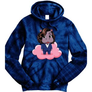 Moo Deng For Harris Kamala Harris Supporter Cute Funny Hippo Tie Dye Hoodie